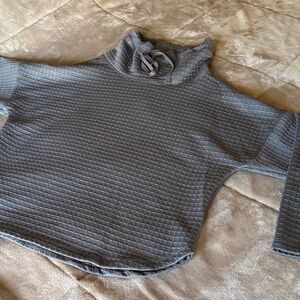 Max Studio Gray Textured Women's Top